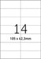 Etiket Office A4 105X42 - 3 14X - 10 stuks
