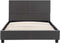 vidaXL Bedframe - Kunstleer - Hoofdbord - Grijs - 100x200 cm