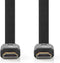 Nedis High Speed HDMI-Kabel met Ethernet - HDMI Connector - HDMI Connector - 4K@30Hz - 10.2 Gbps - 2.00 m - Plat - PVC - Zwart - Envelop