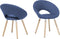 Set van 2 eetkamerstoelen ROSLYN Marineblauw