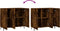 vidaXL - Dressoir - 90x34x80 - cm - bewerkt - hout - gerookt - eikenkleurig