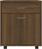 vidaXL - Rolkast - 45x38x54 - cm - bewerkt - hout - bruin - eikenkleur