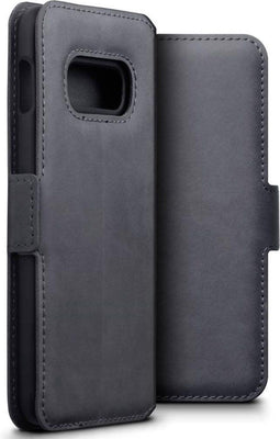 Qubits - lederen slim folio wallet hoes - Geschikt voor Samsung Galaxy S10e - Grijs