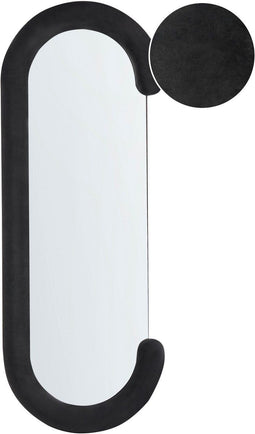 LOCHES - Wandspiegel - Zwart - Fluweel