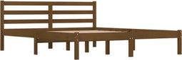 vidaXL - Bedframe - massief - grenenhout - 150x200 - cm - honingbruin