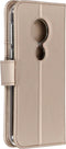 Accezz Hoesje Geschikt voor Motorola Moto G7 Play Hoesje Met Pasjeshouder - Accezz Wallet Softcase Bookcase - goud