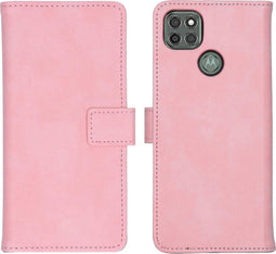 iMoshion Hoesje Geschikt voor Motorola Moto G9 Power Hoesje Met Pasjeshouder - iMoshion Luxe Bookcase - Roze