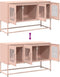 vidaXL - Tv-meubel - 100,5x39x60,5 - cm - koudgewalst - staal - roze