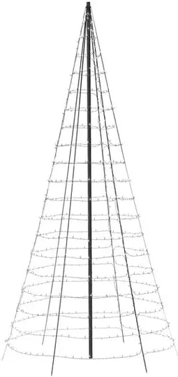 Twinkly - Light Tree 3D - App-gestuurde kerstboom 450 LED's RGB+W 3m - Zwart draad