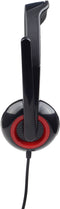 Gembird MHS-002 - Stereo headset met microfoon - Draaibare microfoonarm - Rood Zwart