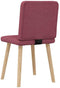 vidaXL - Eetkamerstoelen - 2 - st - stof - wijnrood