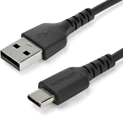 Startech.com RUSB2AC1MB - USB 2.0 naar USB-C kabel - 60W opladen - 1m zwart