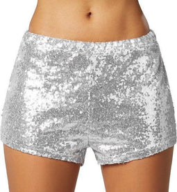 Dressforfun Pailletten-short - Sexy hotpants - Glanzende pailletten - Zilver M