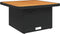 Tuintafel 80x80x71 cm poly rattan en acaciahout zwart