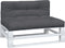 vidaXL - Palletkussens - 2 - st - stof - antracietkleurig