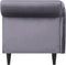 LUIRO - Chaise longue - Grijs - Rechterzijde - Fluweel