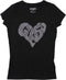 Guess Heart R3 - Dames T-Shirt - Glitter opdruk - Zwart