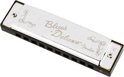 Fender blauws Deluxe Harmonica Key of C - Diatonische mondharmonica