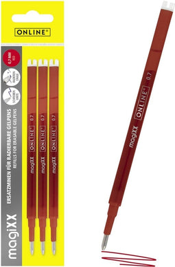 Gelschrijvervulling online magixx 0.7mm 3st rood