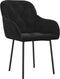 vidaXL - Eetkamerstoelen - 2 - st - fluweel - zwart