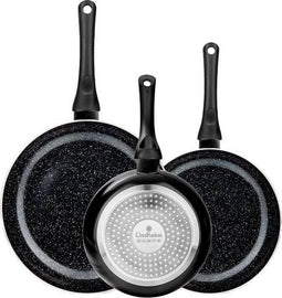 CeraFusion 3-delige Keramische Pannenset - Koekenpannen Ø 20, 24 & 28 cm - 100% PFAS-vrij