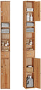 SoBuy BZR34-II-SH - Badkamerkast - Verstelbare Planken en Lade - Houtkleur 20x180x20cm