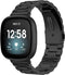 imoshion Bandje met Horlogeband inkorter - Geschikt voor Fitbit Versa 4, Fitbit Versa 3, Fitbit Sense 2, Fitbit Sense - imoshion Stalen band zonder installatiehulp - Zwart