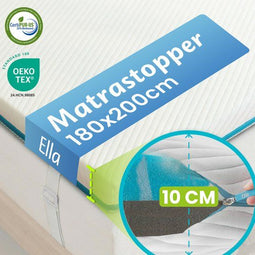 Ella Ergo Topper 180x200 cm - 10 cm Dik Matras Topdekmatras - Matrastopper Gel Infused Traagschuim &