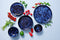 Palmer Schaal Bama Blue 12 cm 30 cl Blauw Stoneware 6 stuks
