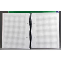 5X Gallery Traditional spiraalschrift formaat A4 geruit 5 mm geassorteerde kleuren 160 bladzijden