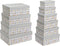Set Van Opstapelbare Opbergboxen Dkd Home Decor Grijs Huisdieren Karton (43,5 X 33,5 X 15,5 Cm)