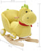 vidaXL Hobbeldier draak met rugleuning 60x32x53 cm pluche limegroen