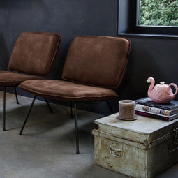 Shabbies Fauteuil Caramba Africa Leder - Donkerbruin