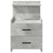 Nachtkastjes 2 st met 2 lades 40x36,5x62 cm betongrijs