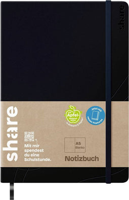 share 4-0014001 Notitieboek Blanco Zwart Aantal pagina's: 192 DIN A5