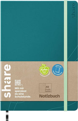 share 4-0014059 Notitieboek Geruit Petrol Aantal pagina's: 192 DIN A5