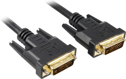 Sharkoon 3m DVI-D to DVI-D (24+1) DVI kabel Zwart