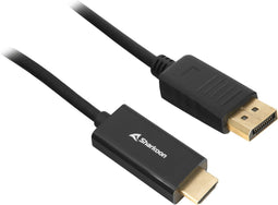 Sharkoon - HDMI naar DisplayPort kabel - 4K - 1 Meter - HDMI 1.4 naar DisplayPort 1.2 - Zwart