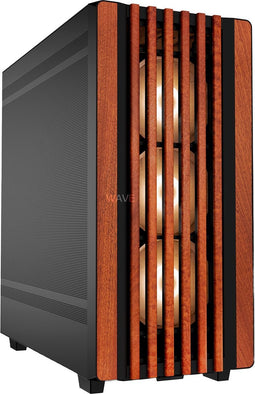 Sharkoon Rebel C70M RGB - Midi Tower - Mini-ITX, Micro-ATX, ATX - geen voeding (ATX) - 3x 2.5", 3x 3.5" - 2x USB 3.0 - 1x USB C - zwart