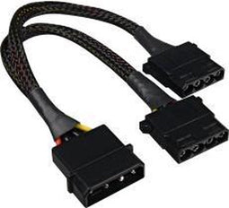 Sharkoon Sata Y Stromadapter 4P Molex 0,15m bk