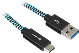 Sharkoon USB 3.1 A-C bk/bu 0.5m