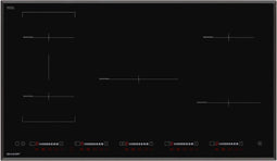 SHARP Inductie kookplaat - extra veilig (kinderslot) - inbouw- 90cm - KH9I39CS00EU