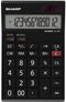 Sharp rekenmachine - EL125TWH - zwart - 12 digit - 1x LR44 batterij - SH-EL125TWH
