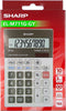 Sharp rekenmachine - ELM711GGY - grijs - 10 digit - 1x LR44 batterij - SH-ELM711GGY
