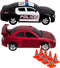 Sharper image RC raceset politie en race auto – 2 spelers – met pionnen