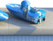 Sharper Image Wave Rage RC bestuurbare boot met sleepboot - blauw