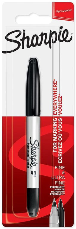 Sharpie markers met tweeledige punt | fijne en ultrafijne punten | zwart | 1 stuk