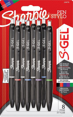 Sharpie S-Gel | Gelpennen | Medium punt (0,7 mm) | Diverse kleuren | 8 stuks
