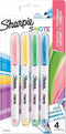 Sharpie S-Note creatieve kleurenmarkers | Markeerstift om mee te schrijven, tekenen en meer | Diverse pastelkleuren | Beitelpunt | 4 stuks