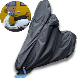 Scooterhoes L - waterdicht - met windscherm - zwart